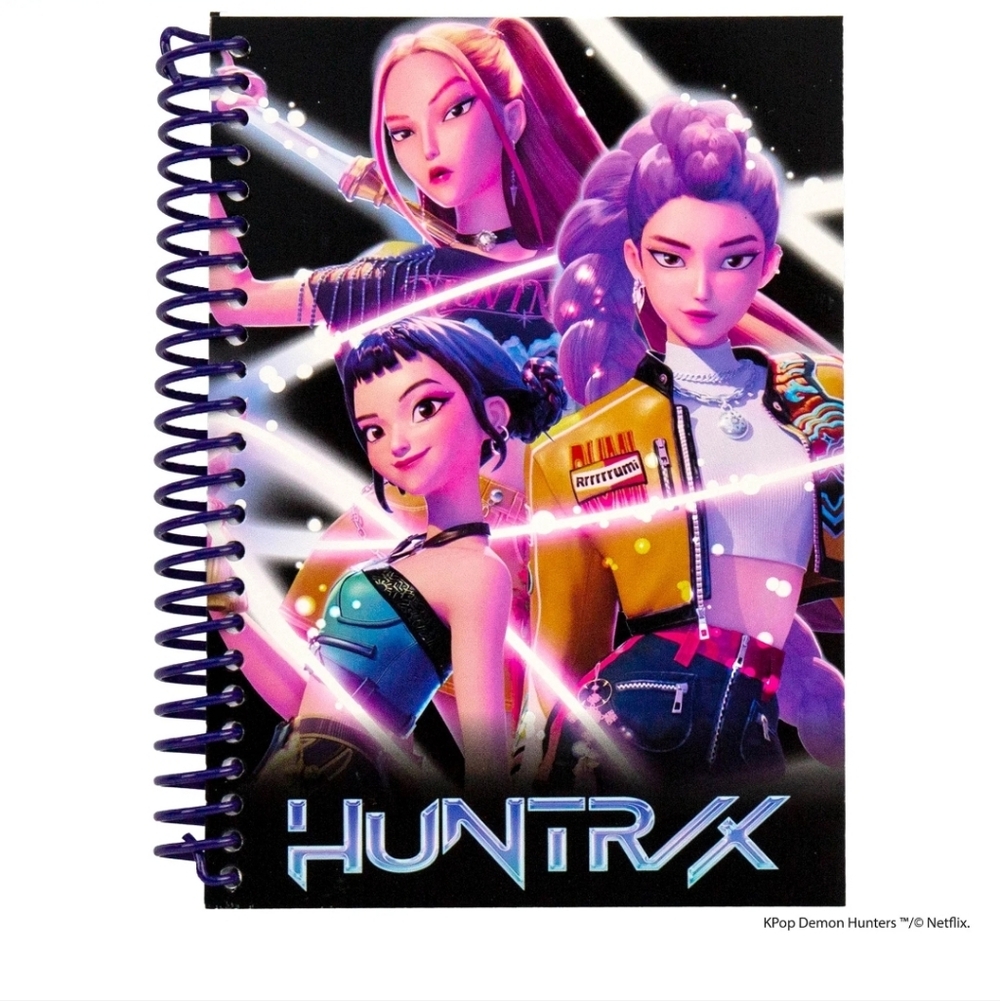 Netflix KPop Demon Hunters Spiral Bound Journal, Huntrix Edition, 100 Pages